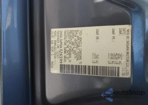 2016 Nissan Altima 2.5/2.5 S/2.5 Sl/2.5 Sr/2.5 Sv из США, поврежденный, VIN 1N4AL3AP0GN326599